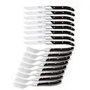 Grillkniv och grillgaffel 16 delar wengé