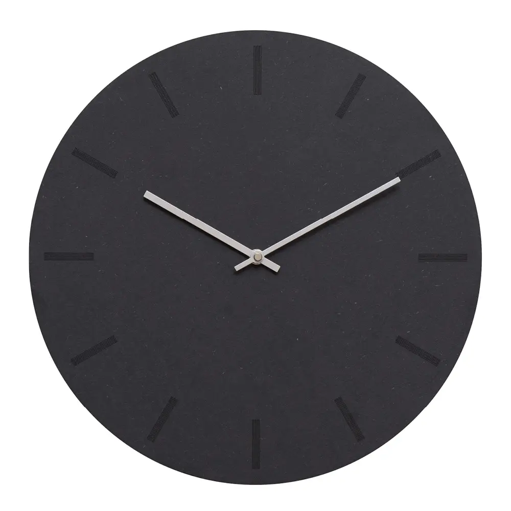 Gunpowder veggklokke 38 cm mørk grå m/sølv viser