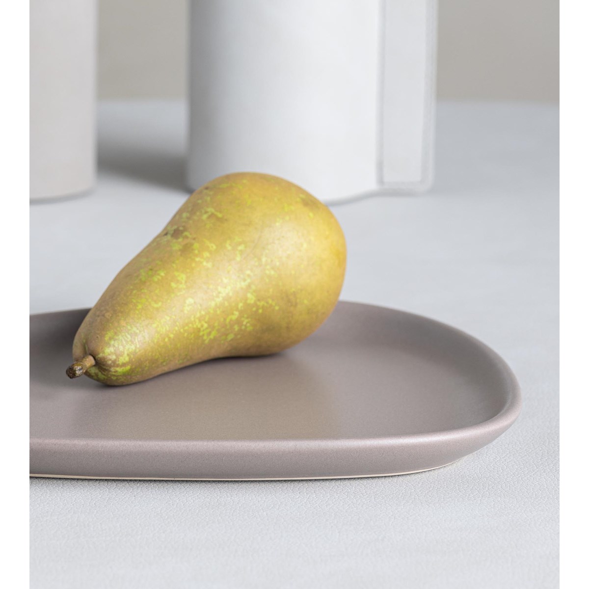 LIND DNA Curve Stoneware Lautanen 22x19 cm Harmaa