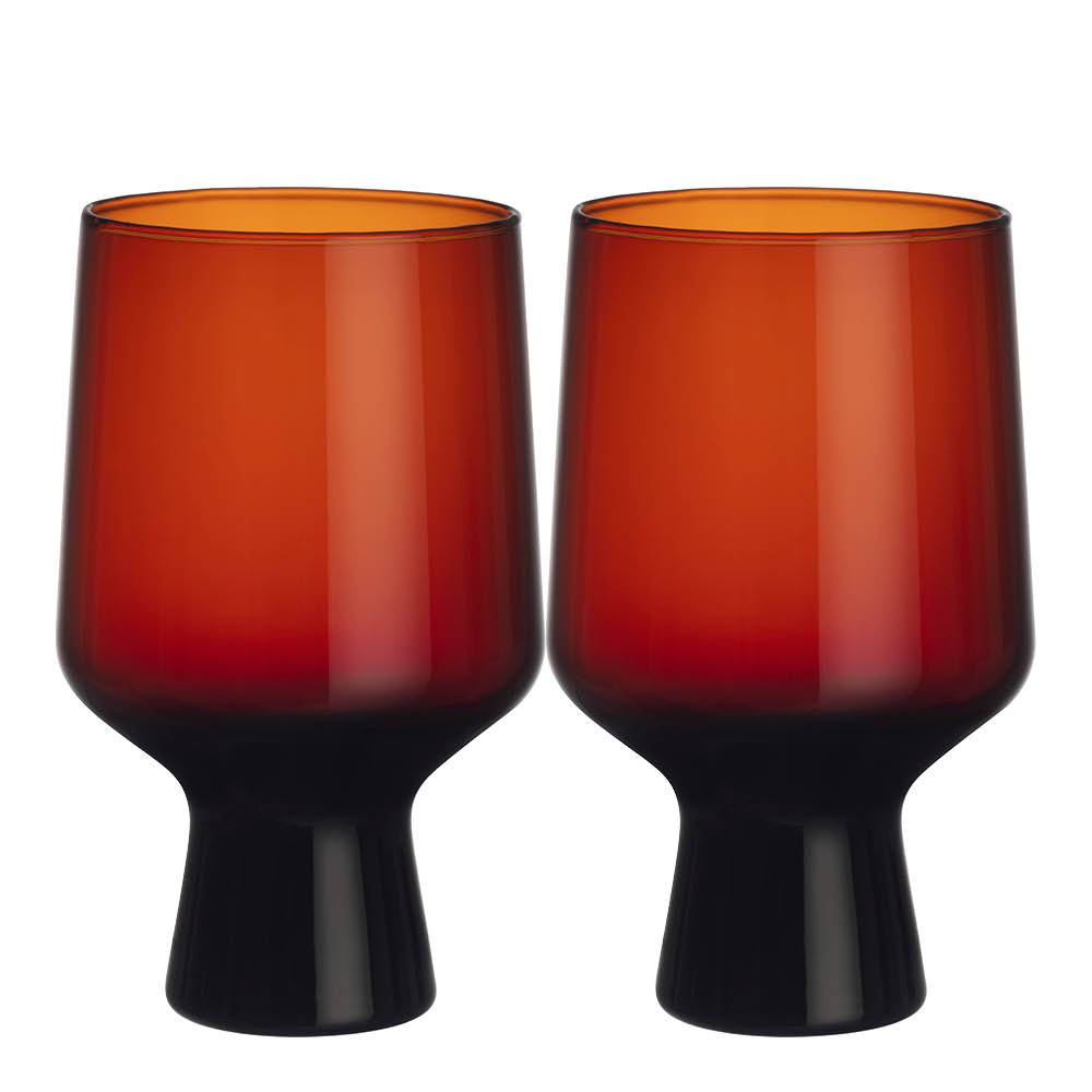 iittala - Solare Jalallinen Lasi 40 cl 2 kpl Kupari