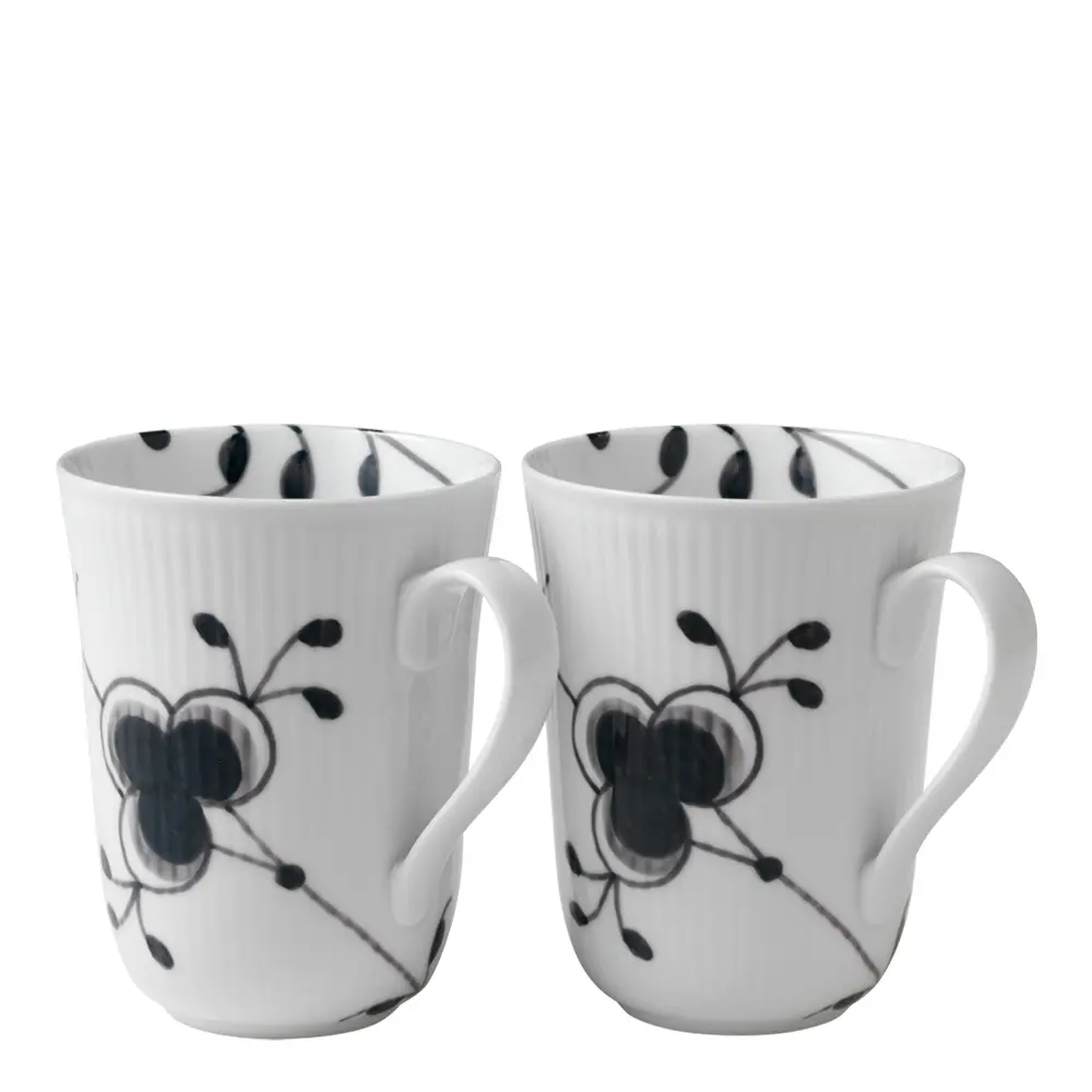 Black Fluted Mega Muki 36 cl 2 kpl