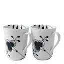Black Fluted Mega Mugg 36 cl 2-pack