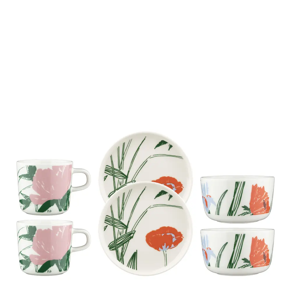 Puutarhakutsut Kahvisetti 6 osaa