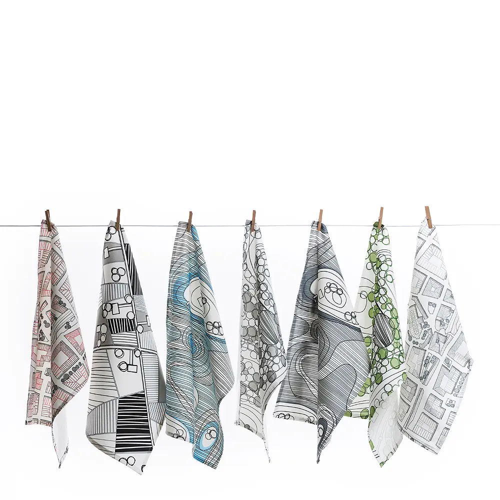 Sweden from Above Keittiöpyyhe Archipelago 50x70 cm Harmaa