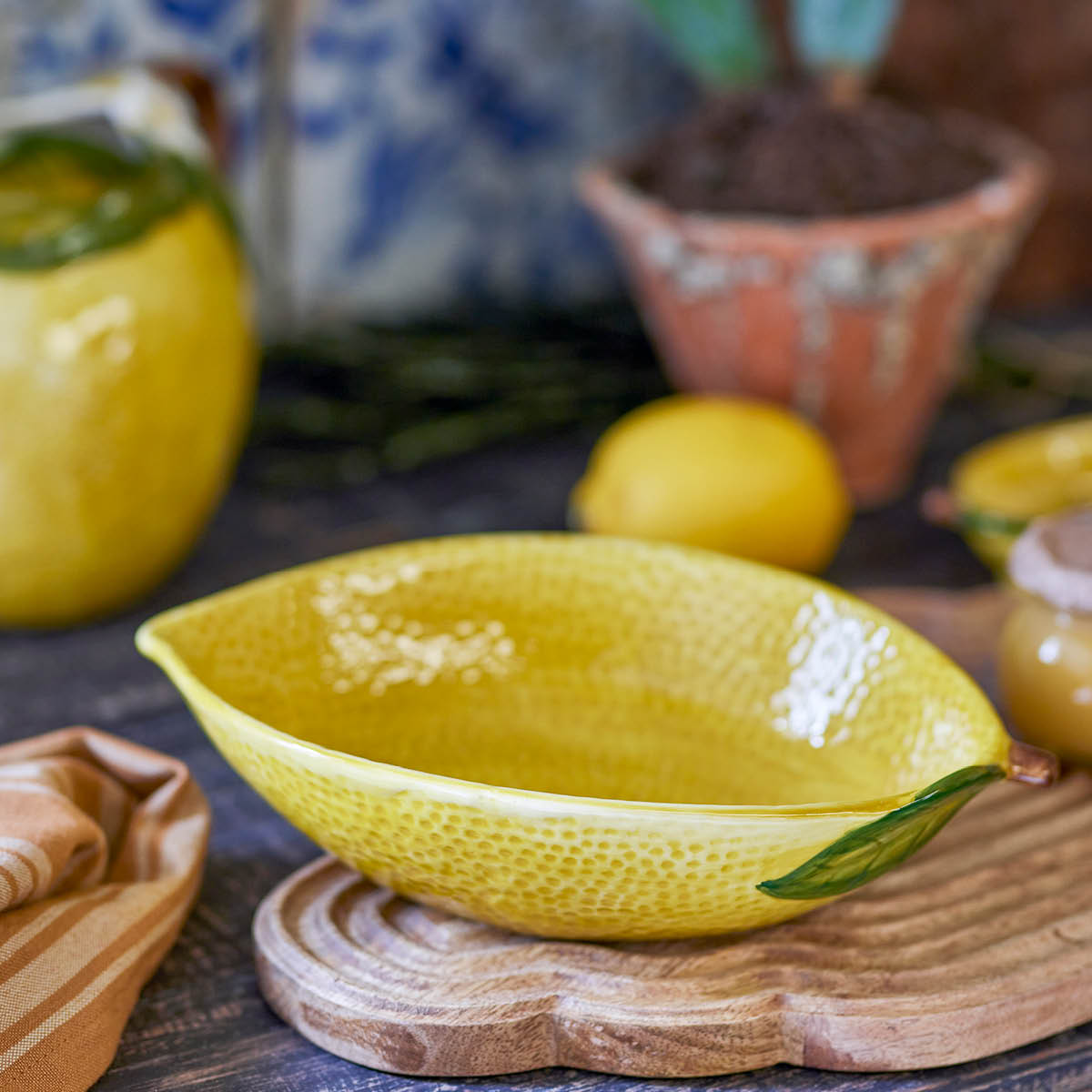 Creative Collection Limone serveringskål 26x18 cm sitron