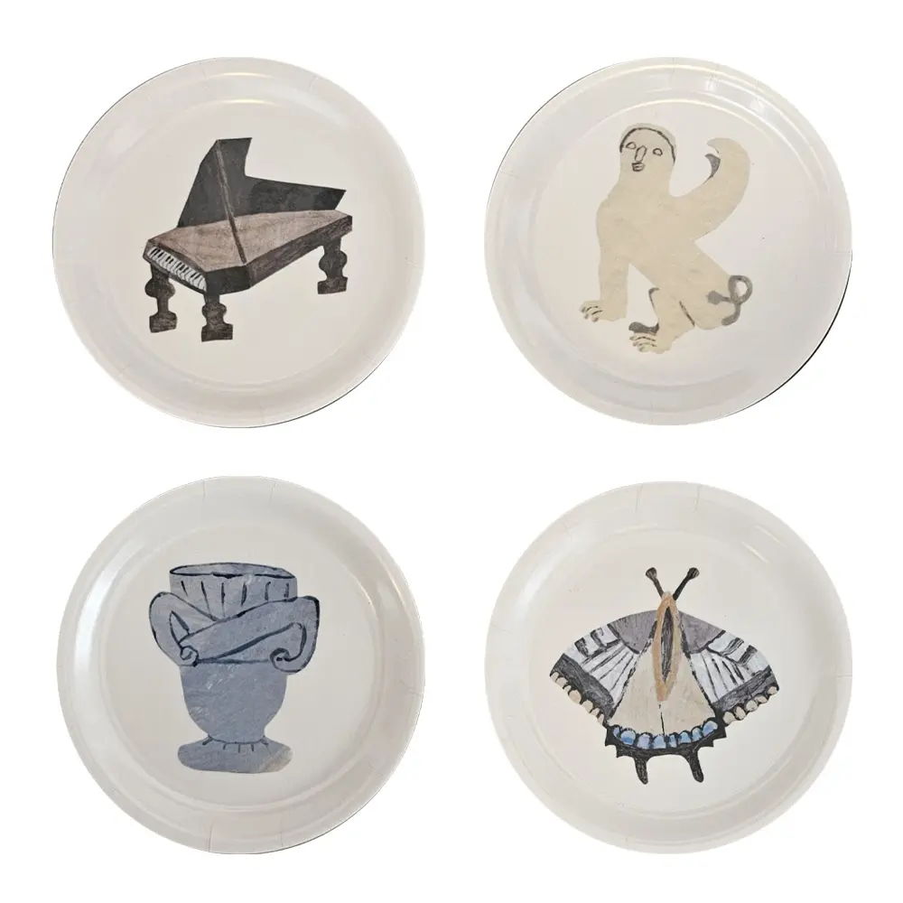 Cervera x Emilia Ilke Lasinalunen 11 cm 4 kpl Beige