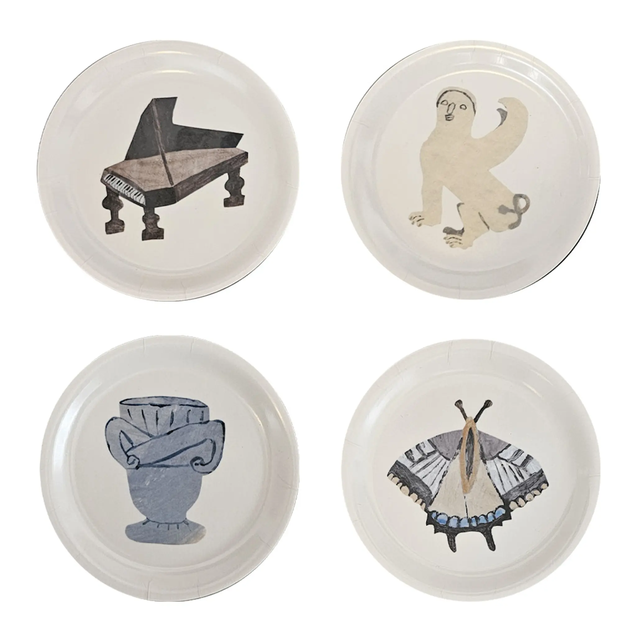 Åry Cervera x Emilia Ilke glasunderlägg 11 cm 4-pack Ltd beige