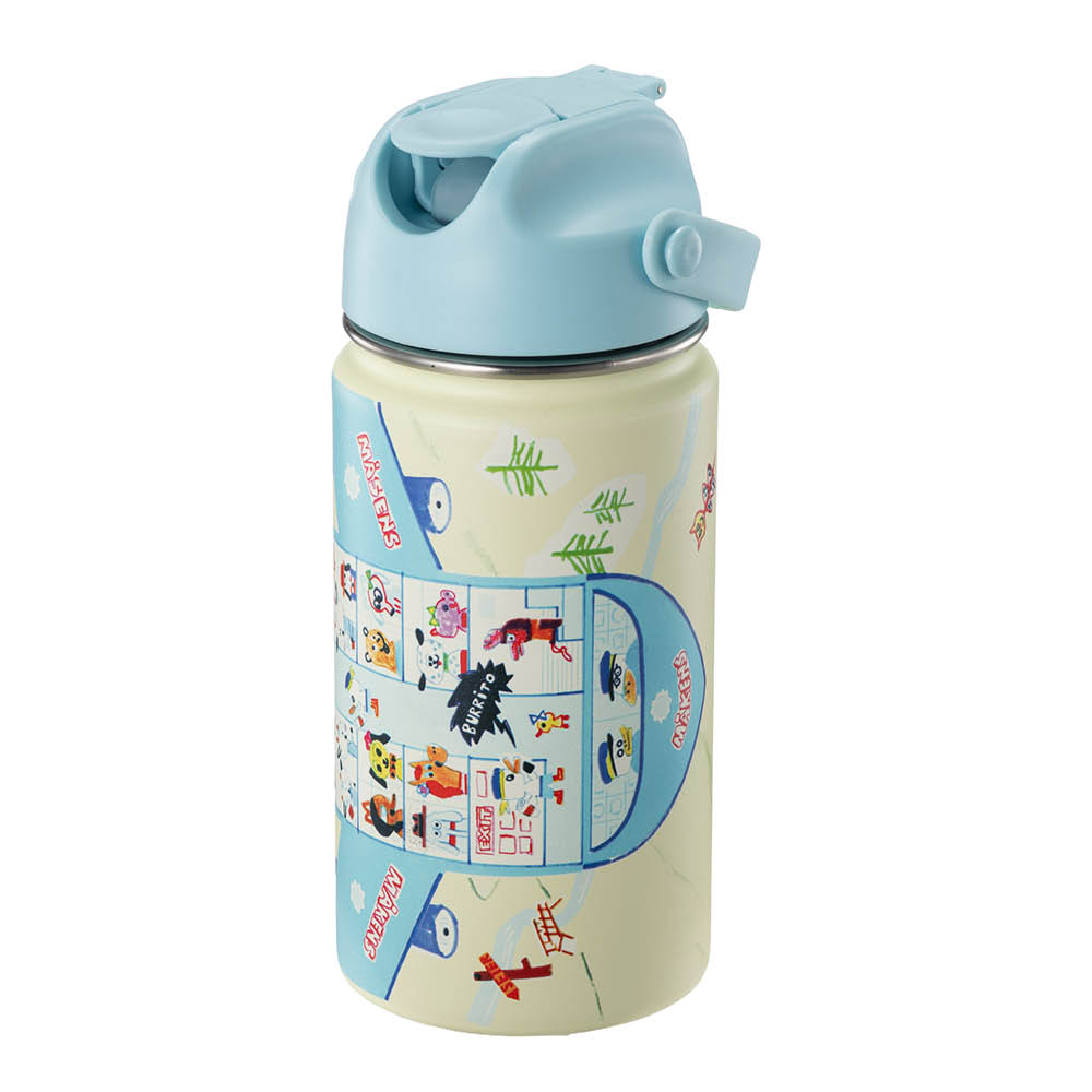 Modern House Bockarna Bruse vattenflaska 0,4  L seriemotiv gul/blå