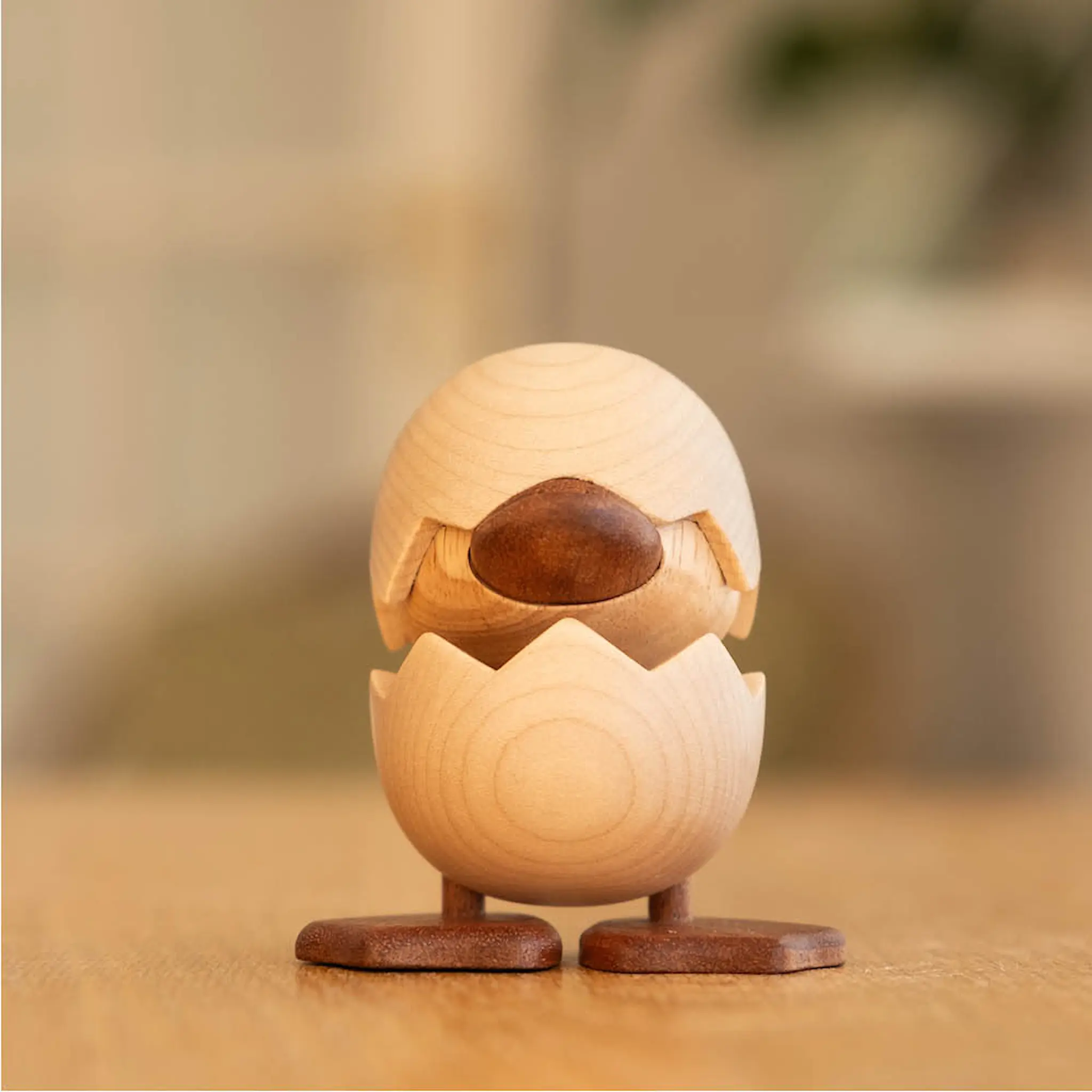 FableWood Puufiguuri Ruma ankanpoikanen 8 cm Kumipuu/Sapele