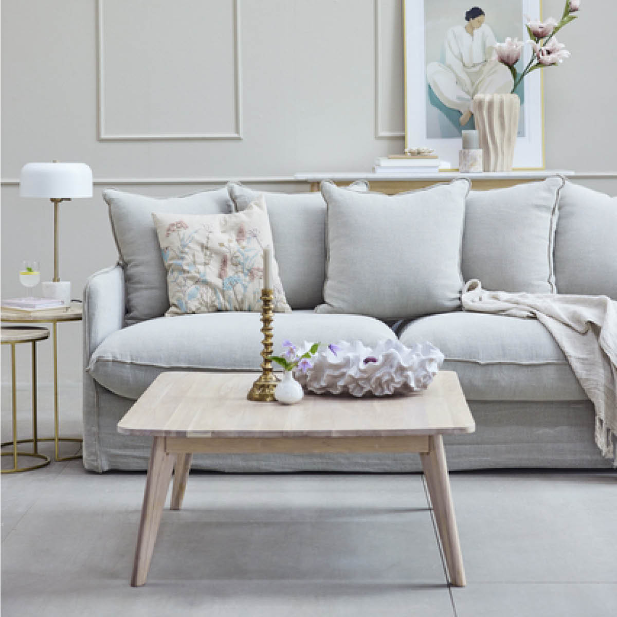 Lene Bjerre Ingrid kuddfodral 50x50 cm linne