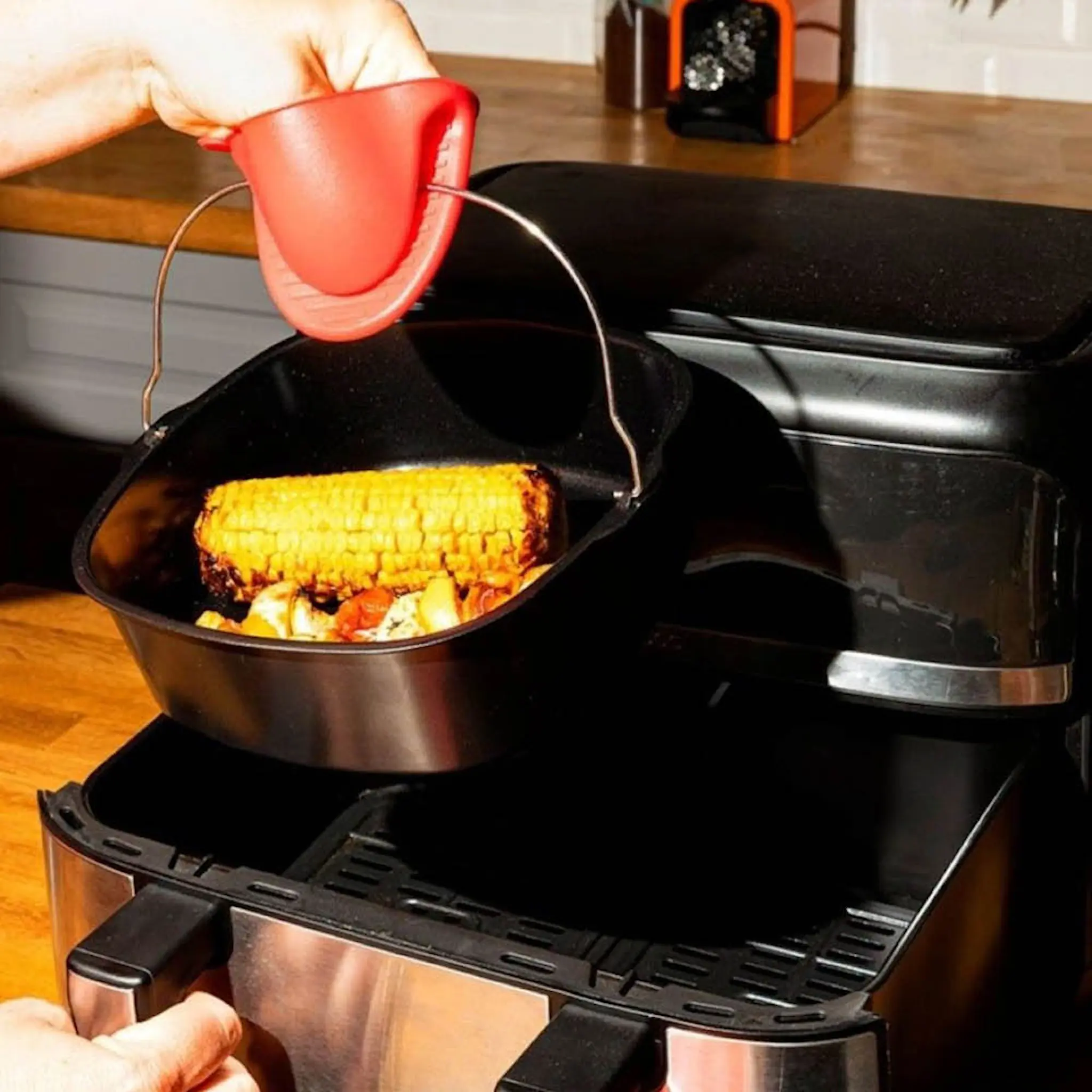 Pyrex Airfryer ildfast form 21x22 cm svart