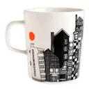 Siirtolapuutarha Mugg 25 cl Svart/vit stad