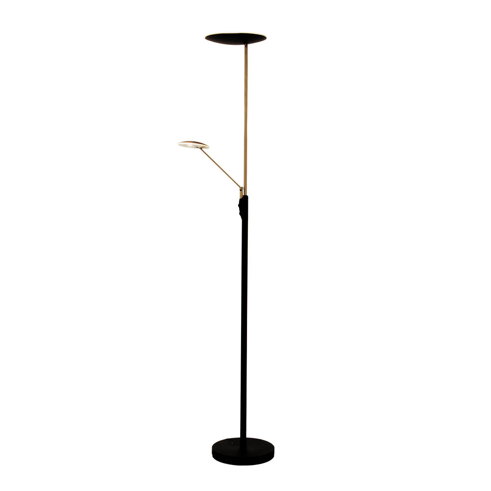 Aneta Lighting - Cadiz uplight lattiavalaisin 186 cm musta/mattamessinki