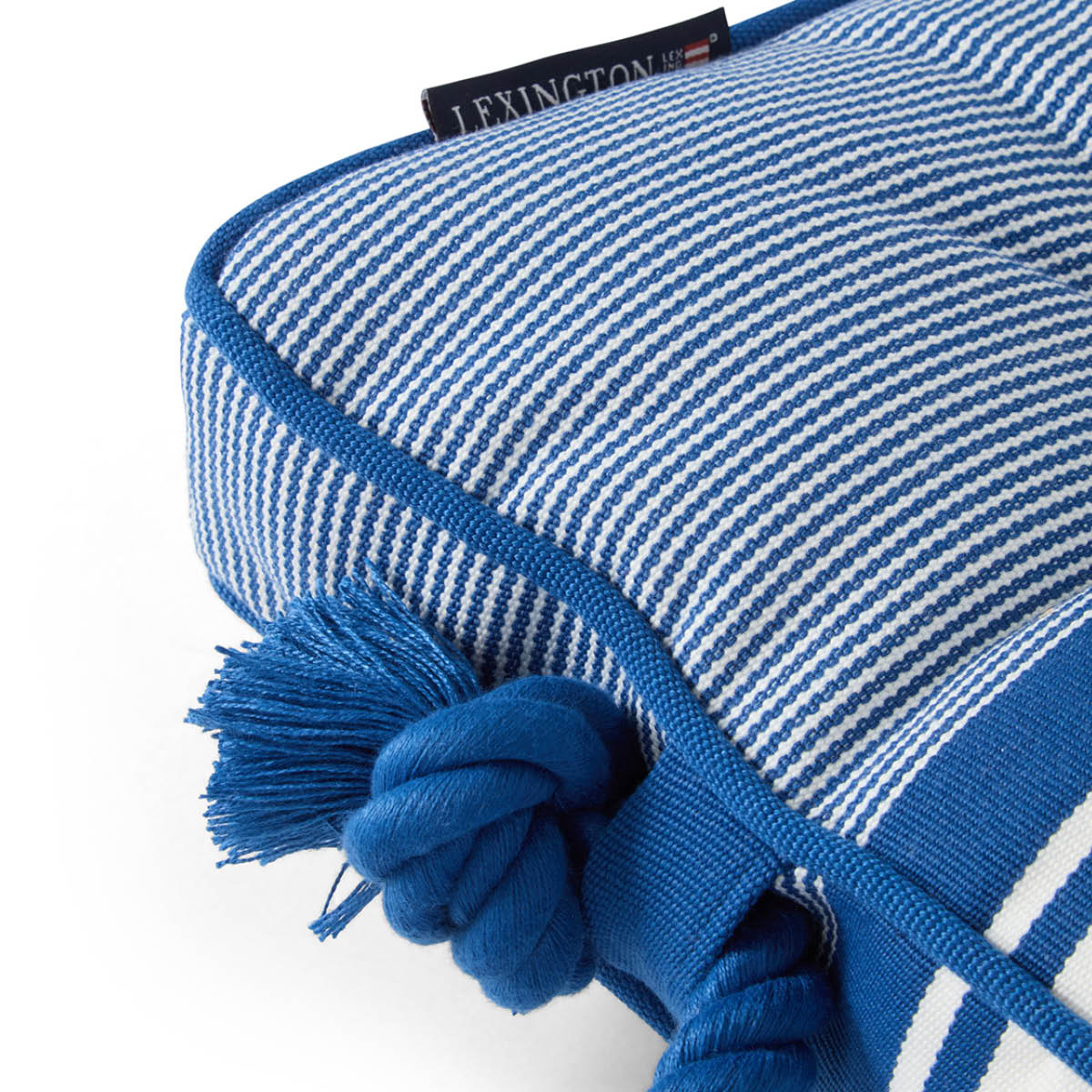 Lexington Istuintyyny raidallinen 40x40 cm Sininen/Valkoinen