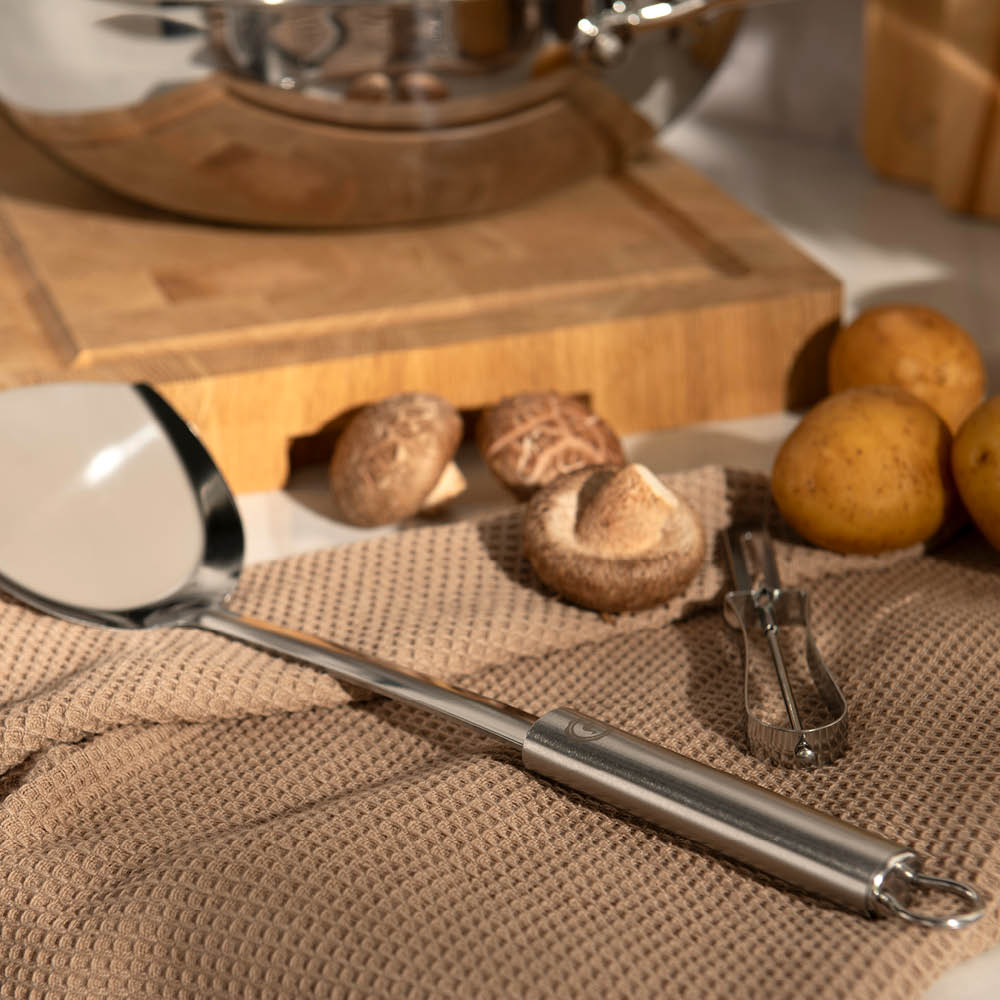 Anders Petter Steel Essentials stekspade 33,5 cm borstat stål