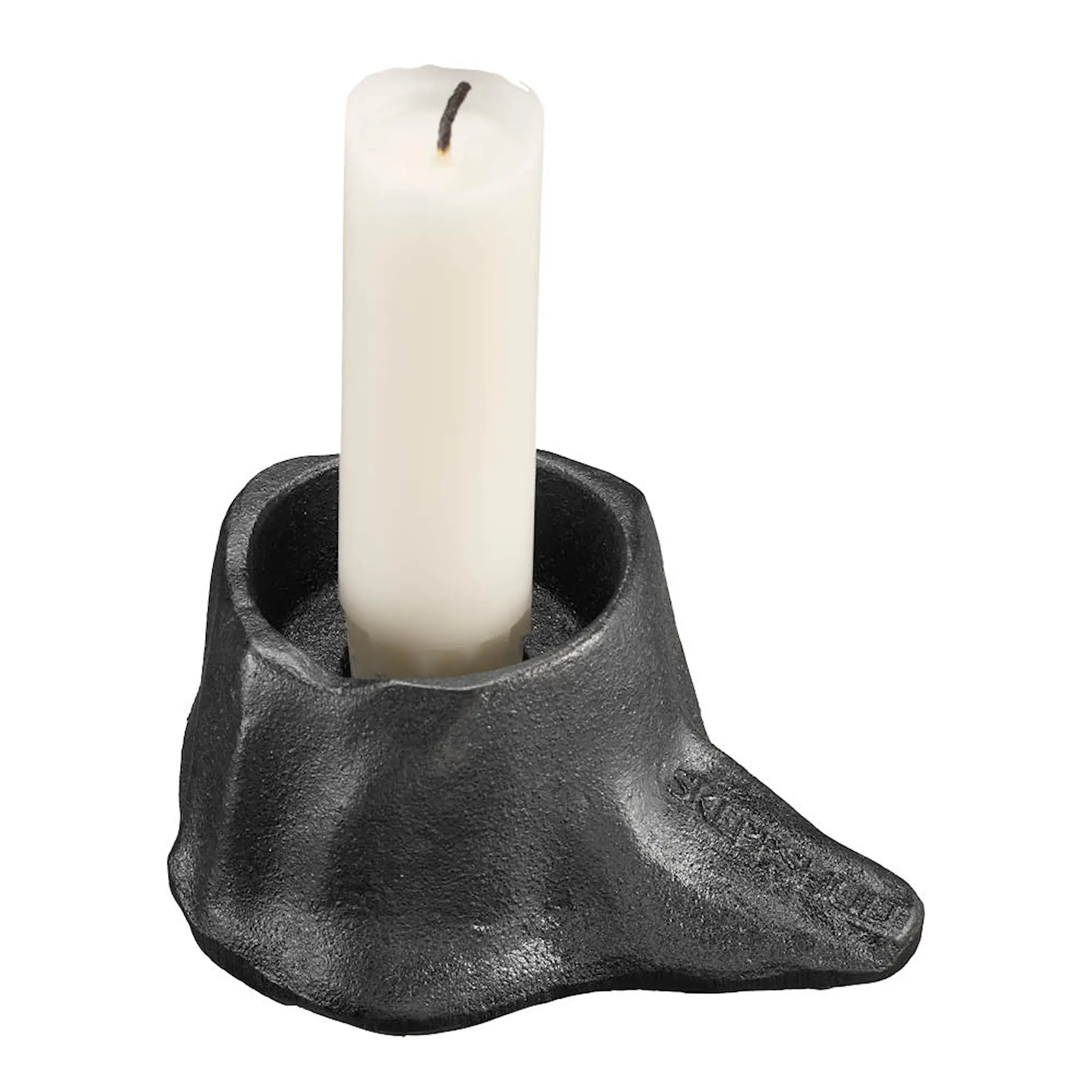 Skeppshult Design ljusstake för ljusstumpar 1 ljus 10x7 cm svart