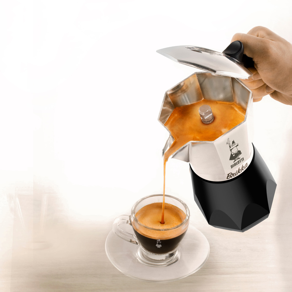 Bialetti Brikka mokabryggare 2-koppar 10 cl stål