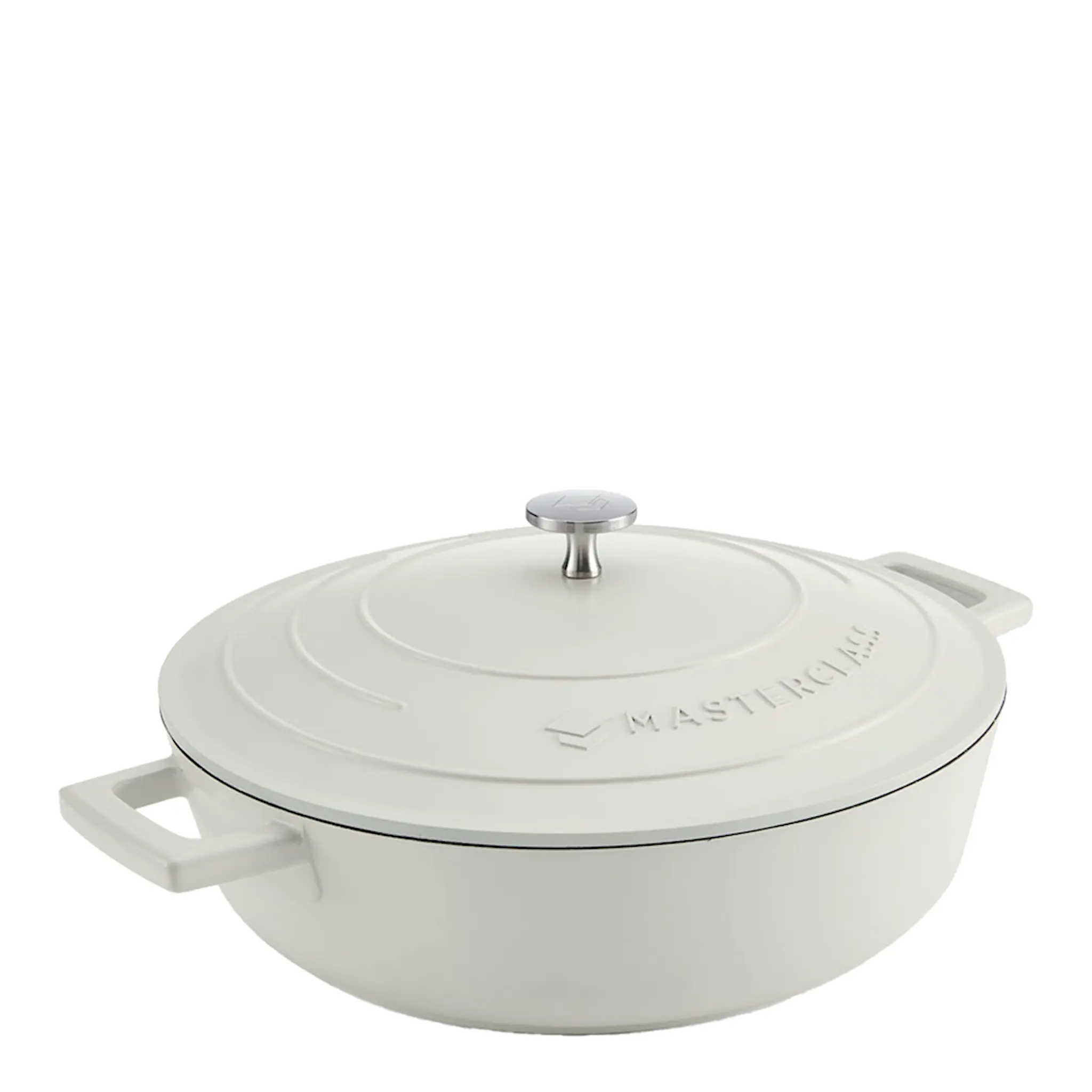 MasterClass Cast Aluminium låg gryta 4 L creme
