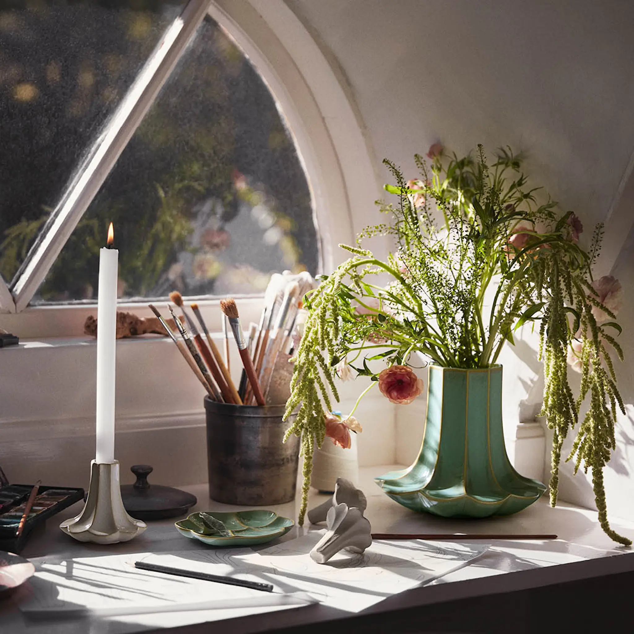 Kähler Kantarel ljusstake 10 cm sand