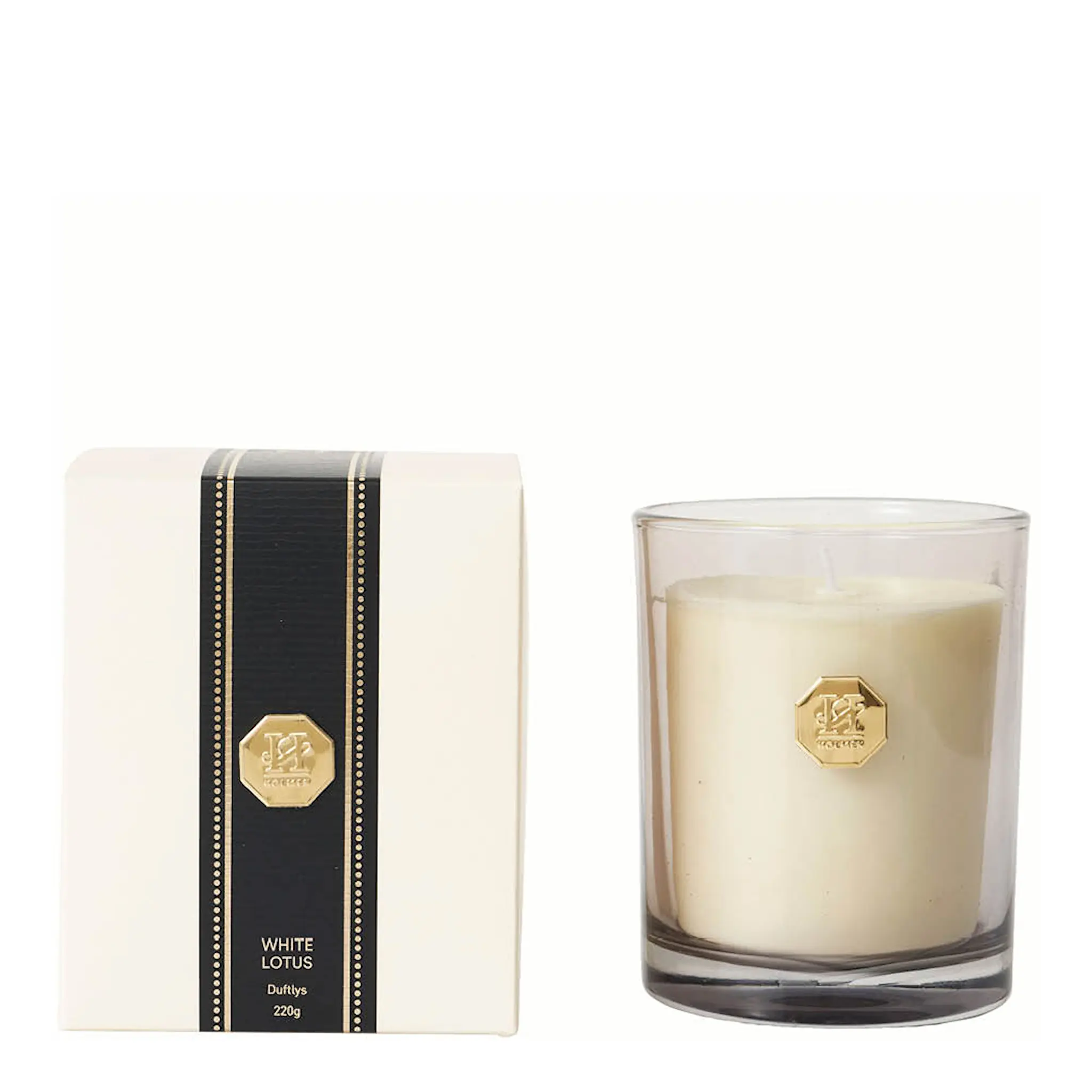 Holmen Treviso doftljus White Lotus 8,5x10,5 cm vit