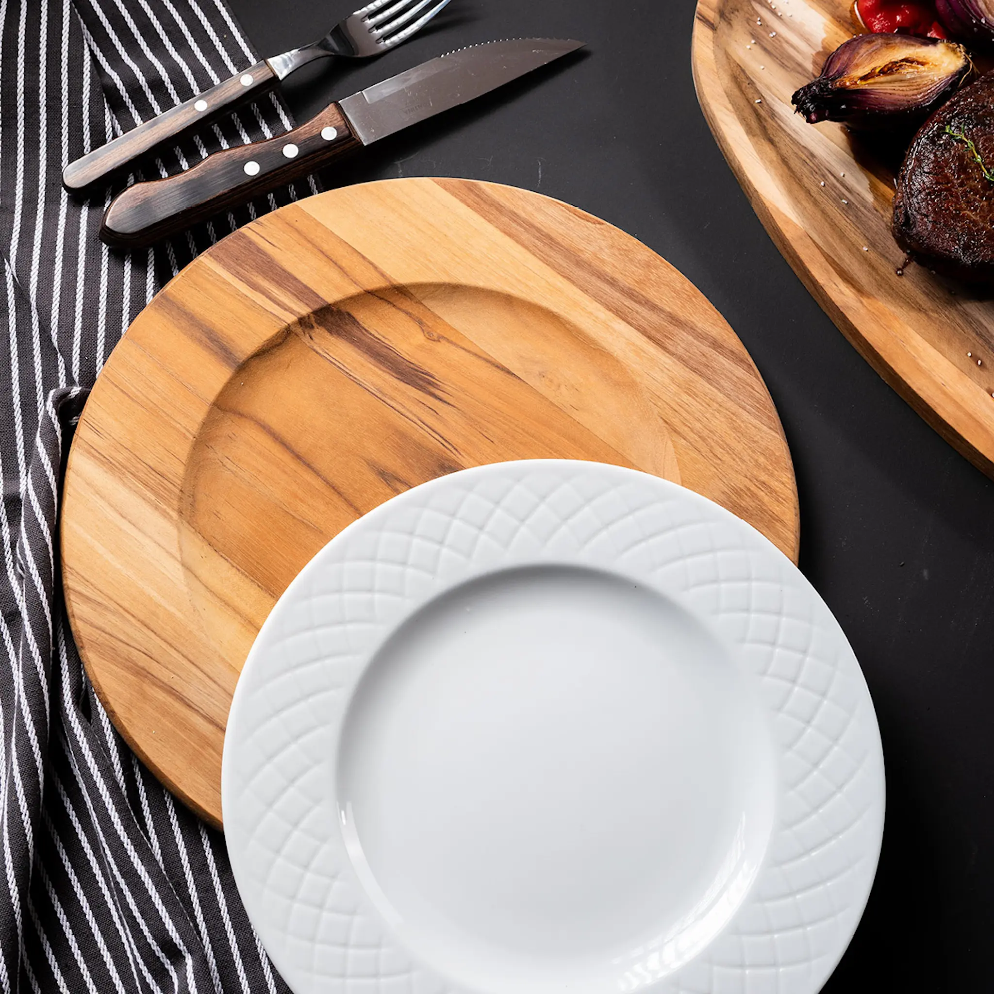 Tramontina Wooden Board serveringsfat 33 cm teak