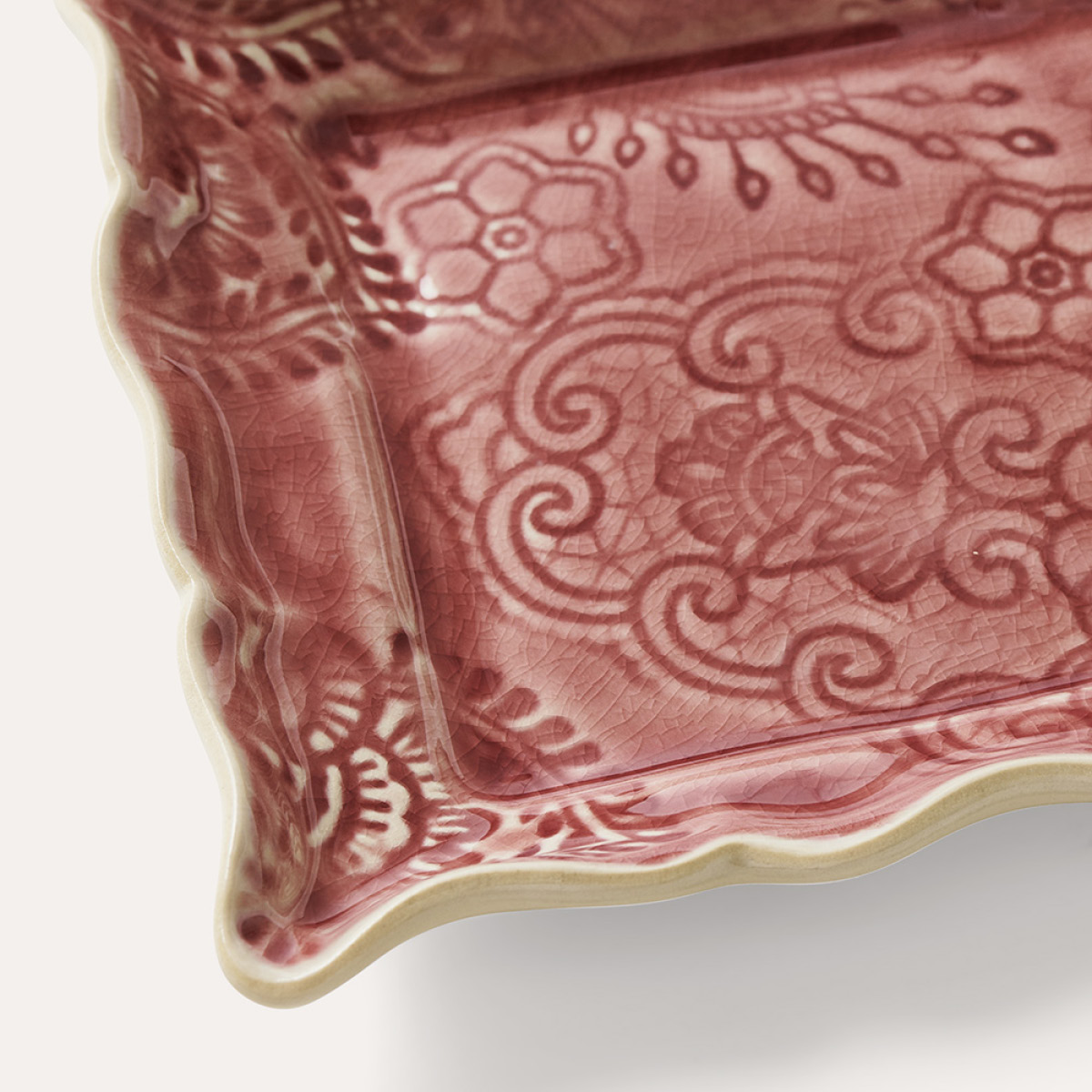 Sthål Arabesque Assiett 19x13 cm Old Rose