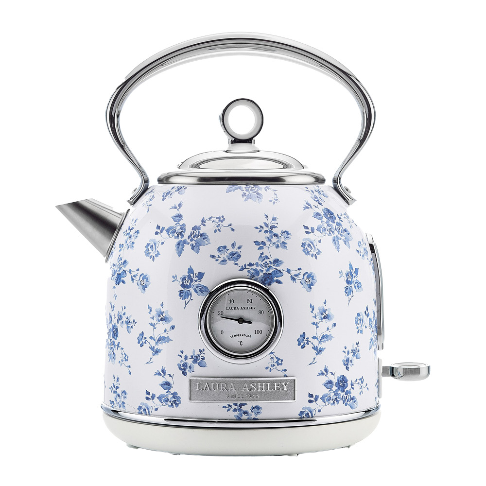 Laura Ashley - Dome Vedenkeitin China Rose 1,7L Sininen/Valkoinen