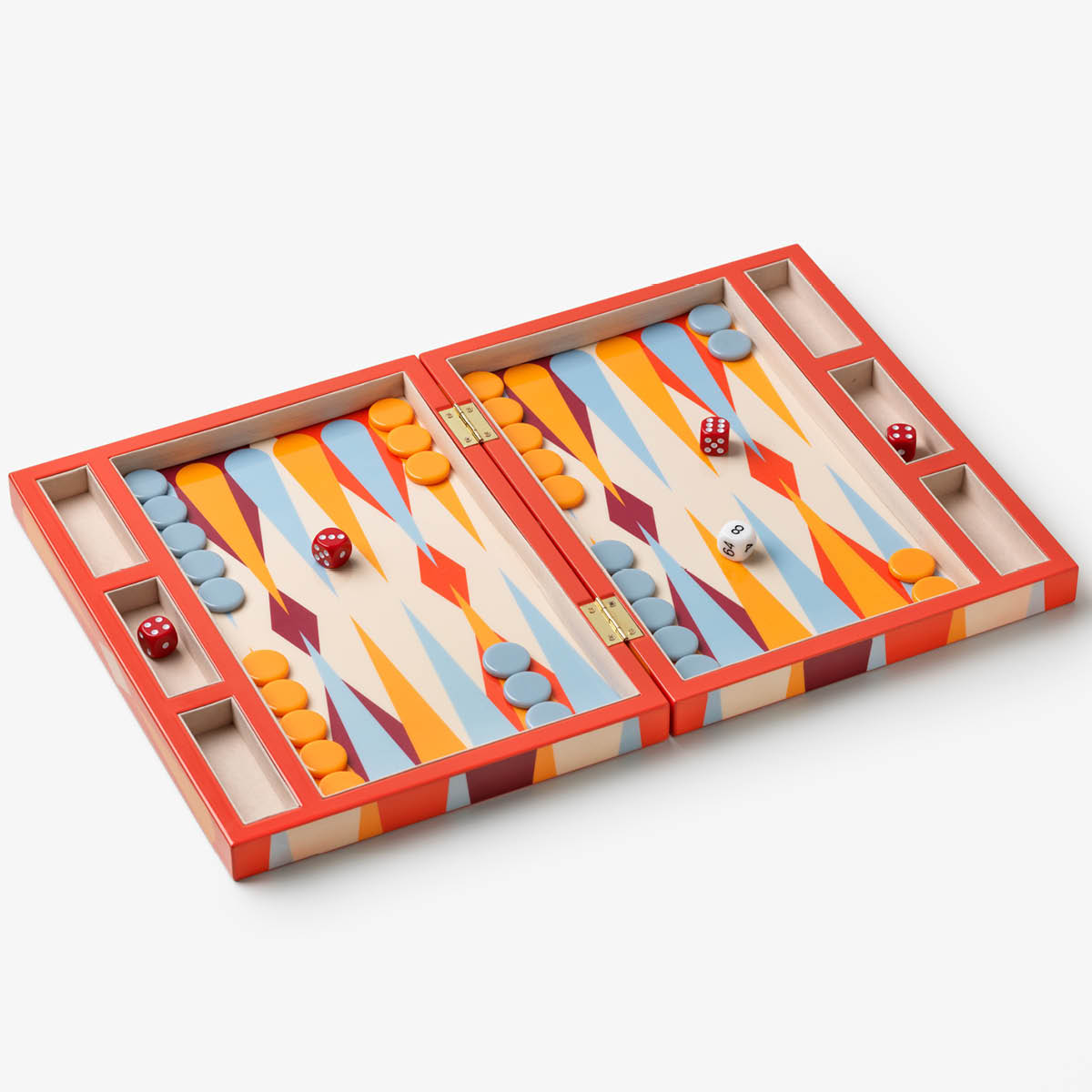 Printworks Classic lakattu backgammon punainen/multi