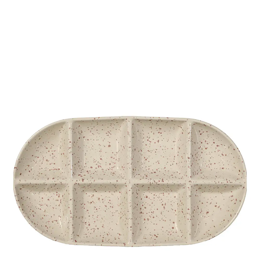 Ditte tarjoiluvati 36x20x3,5 cm beige/burgundi
