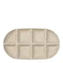 Ditte serveringsfat 36x20 cm beige/vinröd