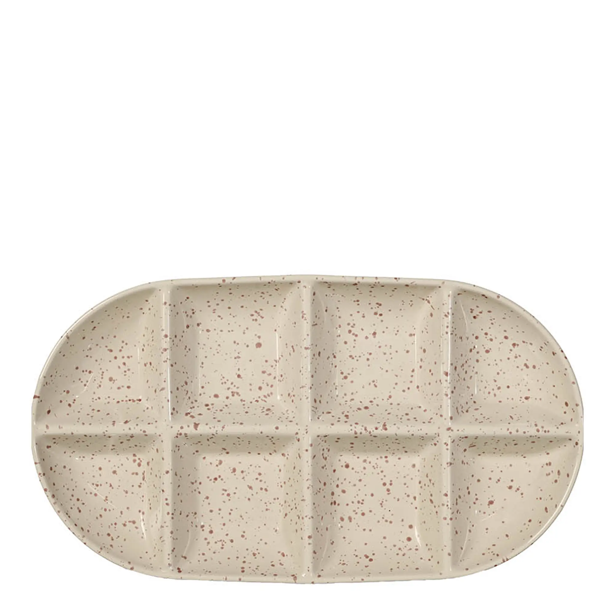 Sagaform Ditte serveringsfat 36x20 cm beige/vinröd