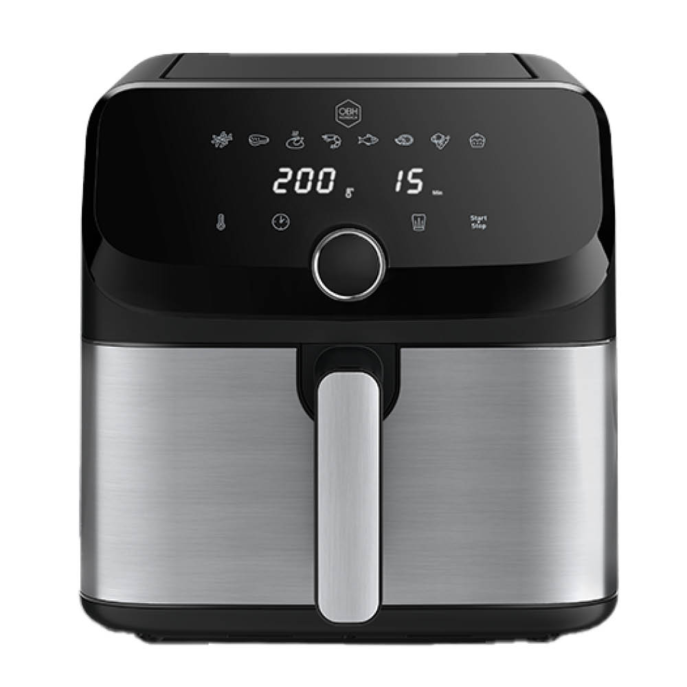 OBH Nordica - Easy Fry Mega Airfryer 7,5 L Musta/Teräs