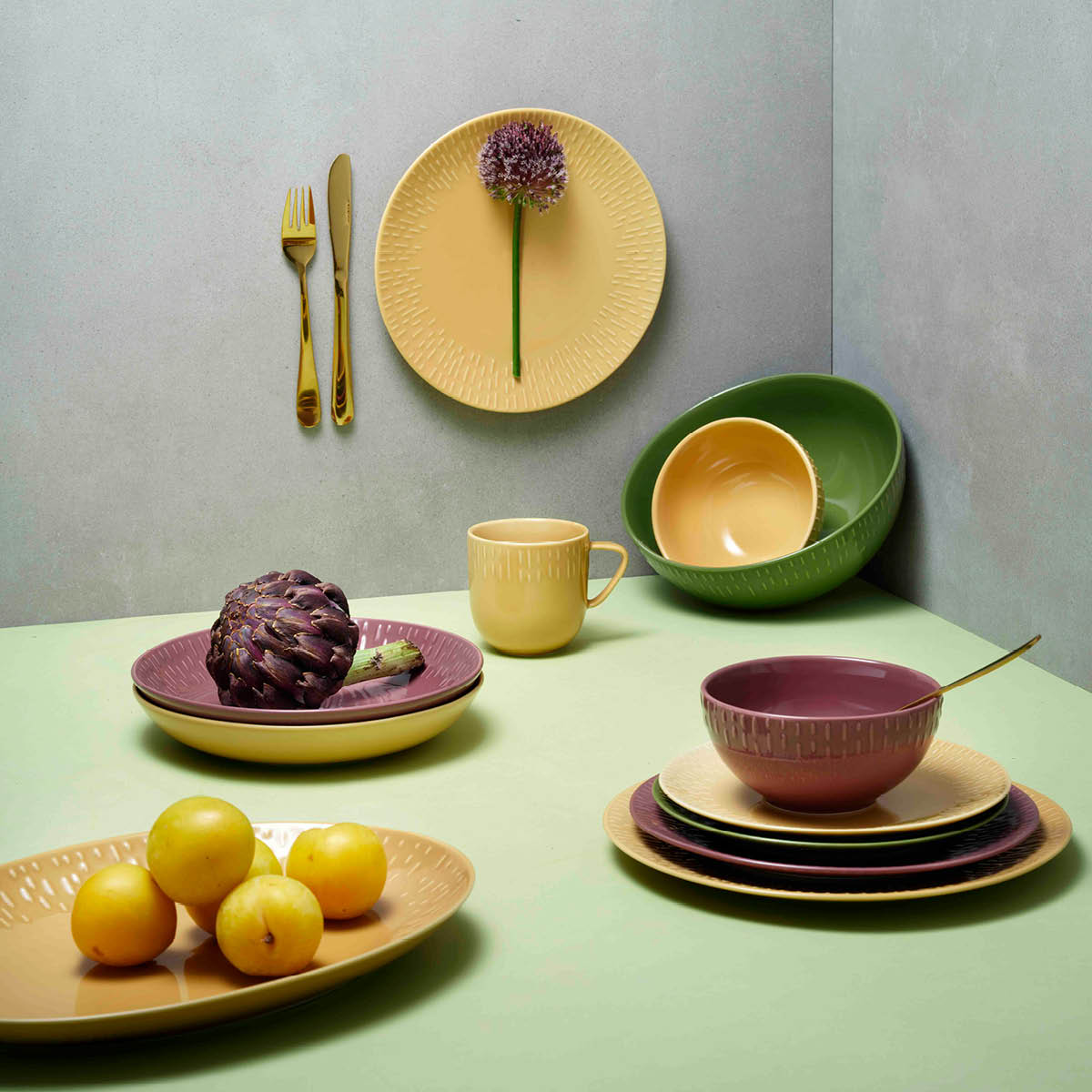 Aida - Life in colour Confetti pastatallerken 23 cm bordeaux