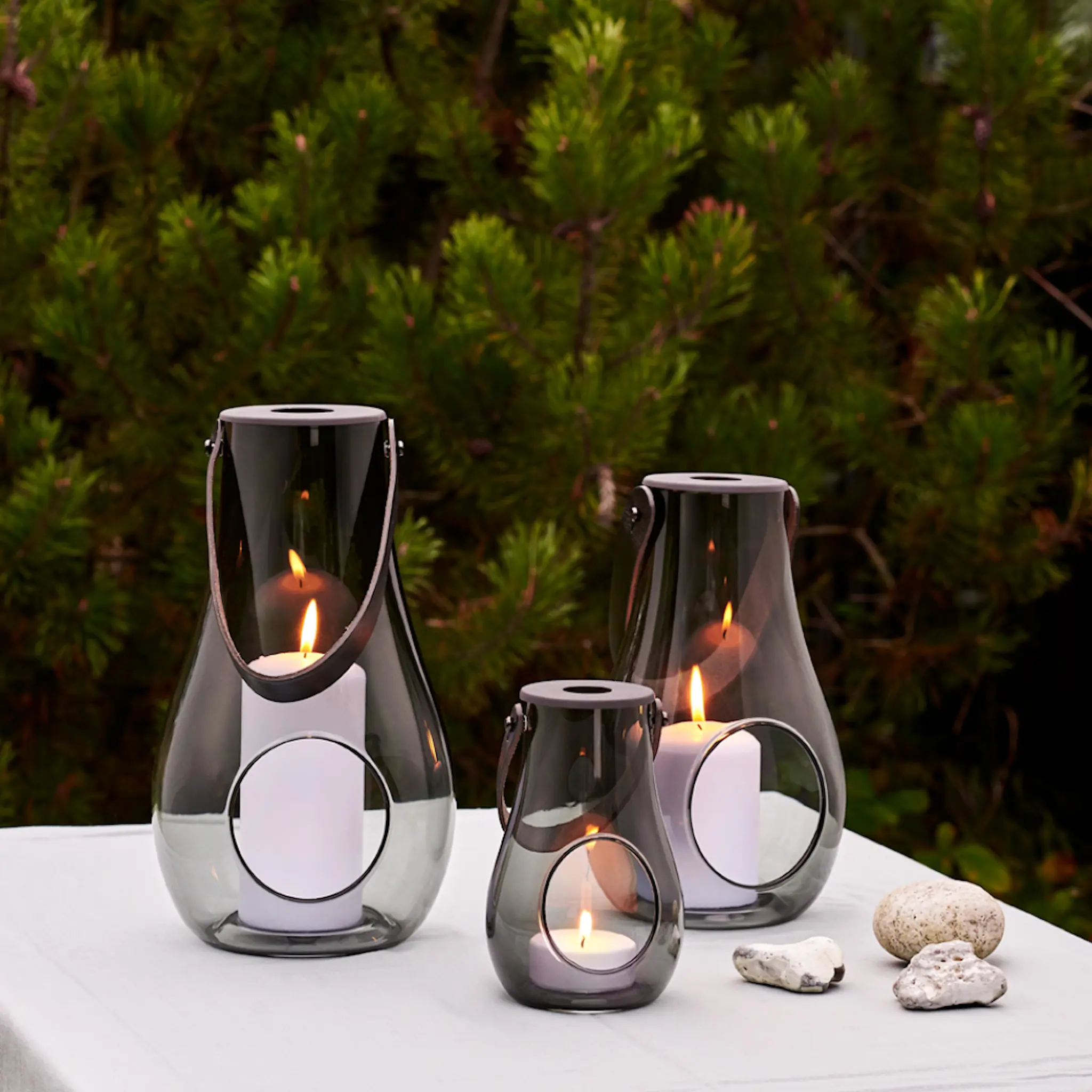 Holmegaard Design with Light Lanterna 16 cm Rökfärgad