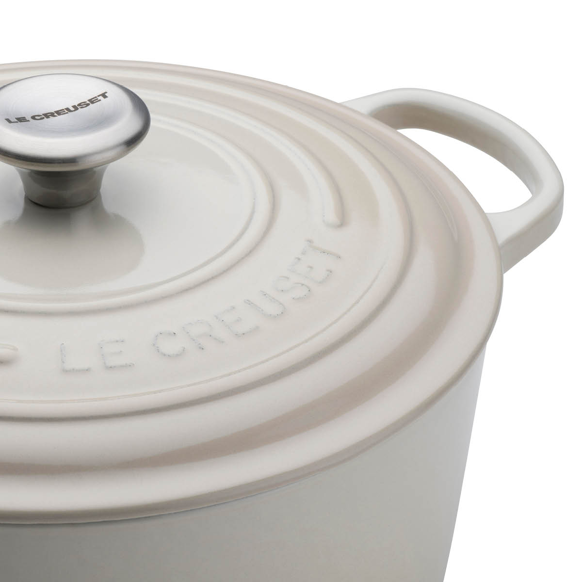 Le Creuset Rund støpejernsgryte 4,2L/24 cm meringue