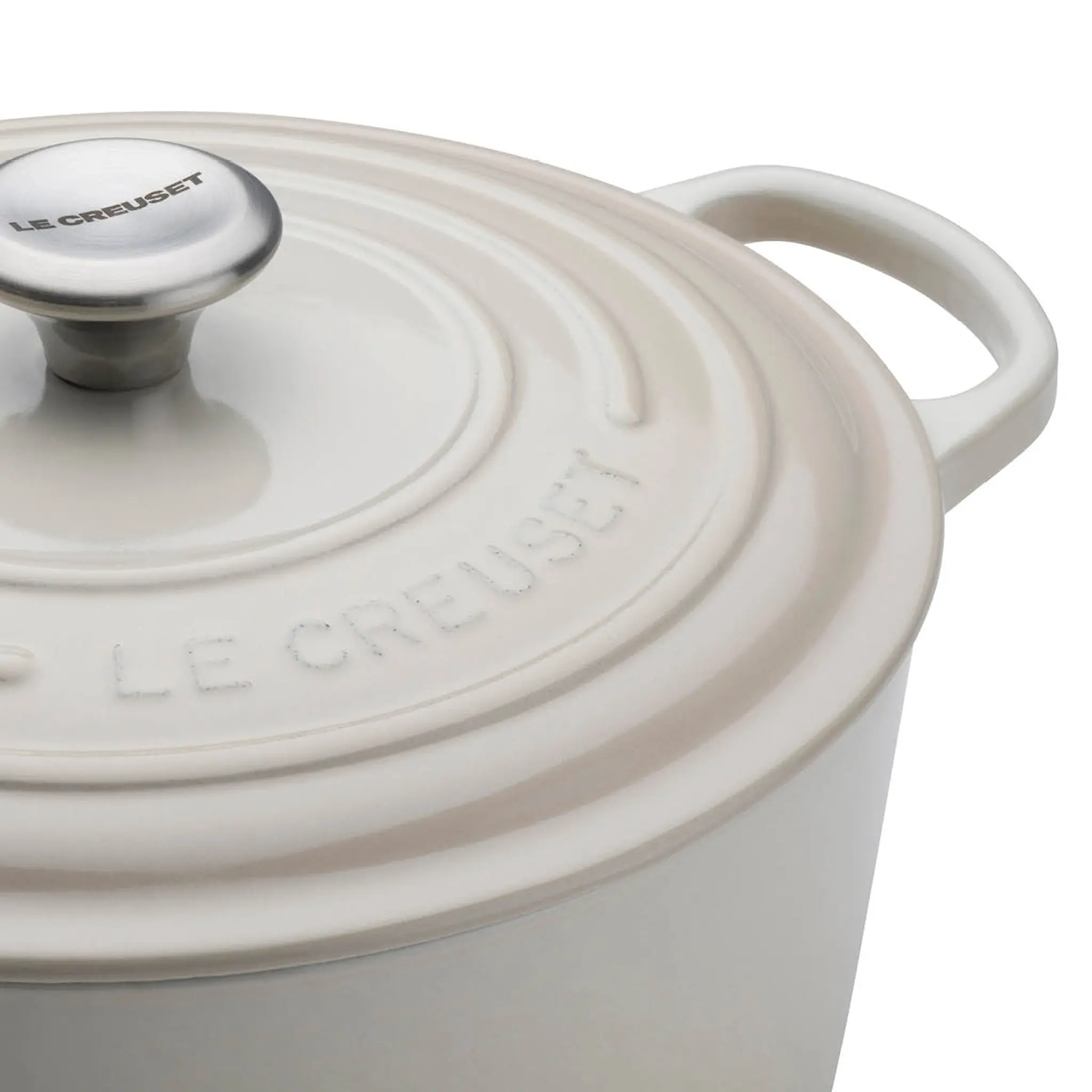 Le Creuset Signature Gjutjärnsgryta rund 24 cm 4,2 L Meringue