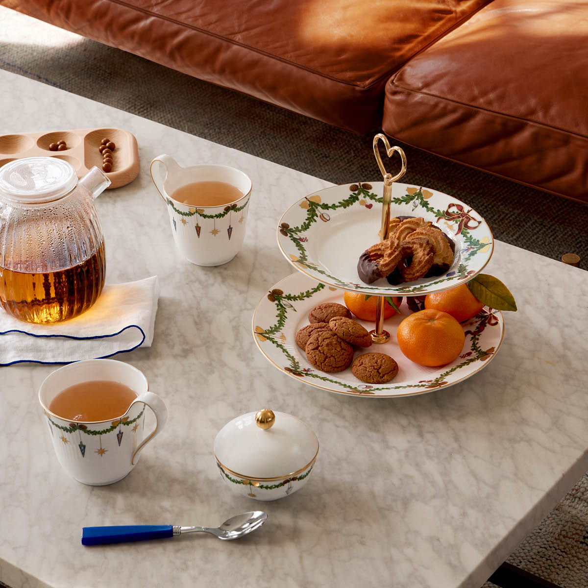 Royal Copenhagen Star Fluted Christmas Våningsfat