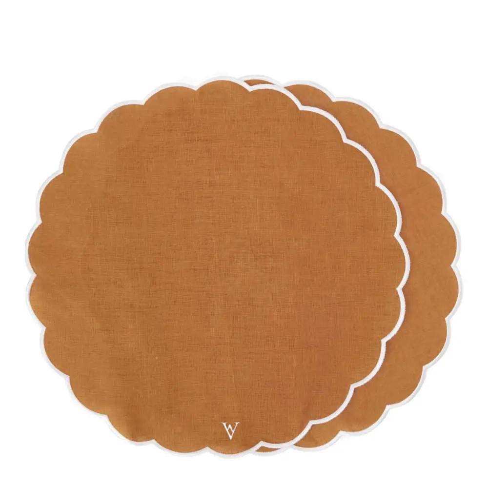 Grace Scallop Pöytätabletti 42 cm 2 kpl Terracotta