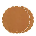 Grace Scallop bordsunderlägg linne 42 cm 2-pack Terracotta