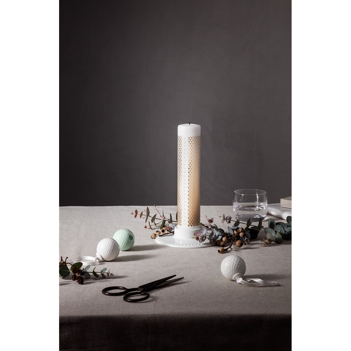 Lyngby Porcelæn Rhombe Dekorationskula 5 cm 2-pack Soft Green