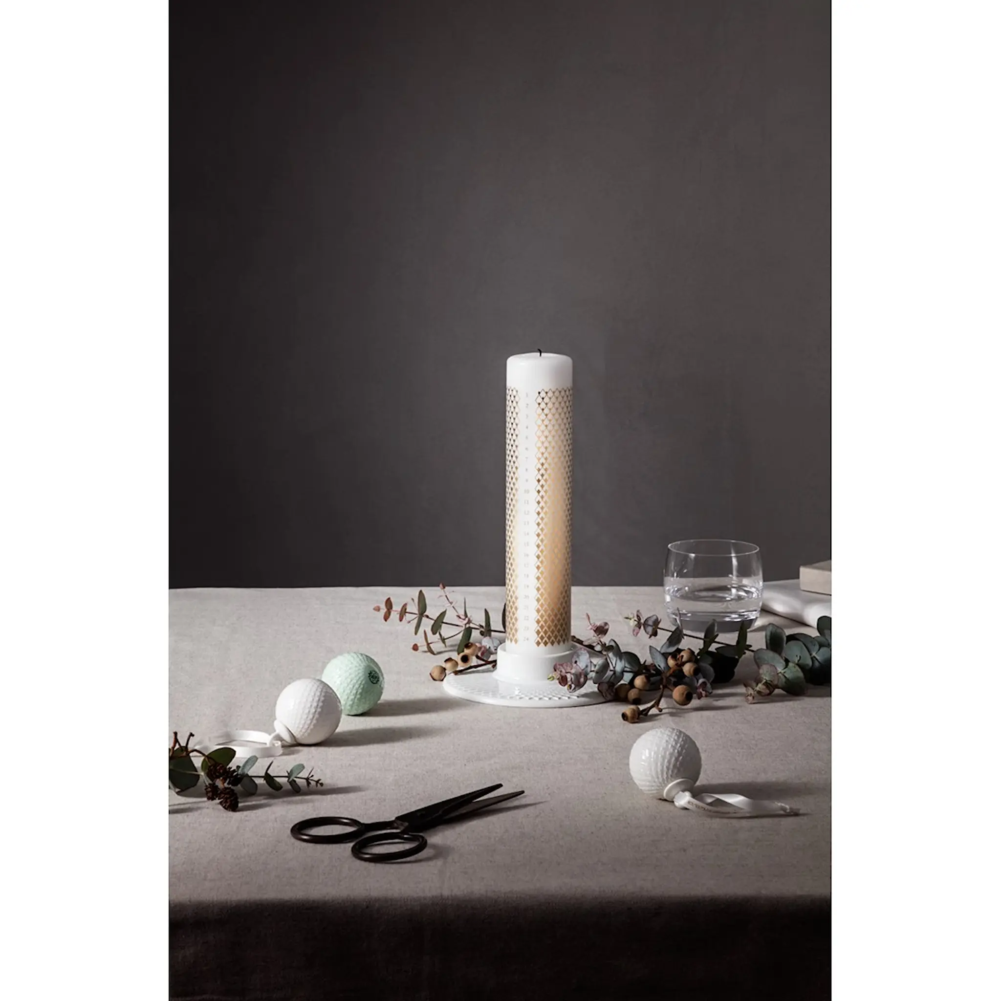 Lyngby Porcelæn Rhombe Joulupallo 5 cm 2 kpl Soft Green