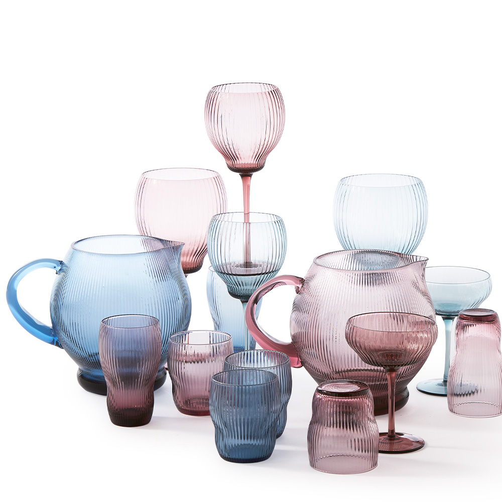 Pols Potten Pum Viinilasi 24,5 cm 2 kpl Liila