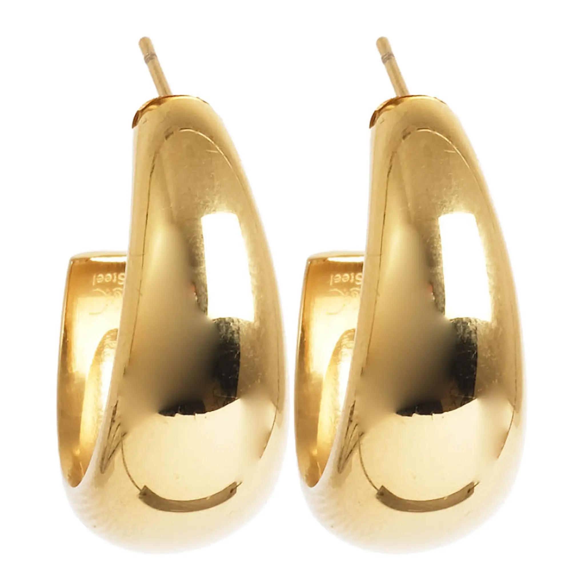 A&C Oslo AS Steel - Soft Coll örhängen 24 mm guld