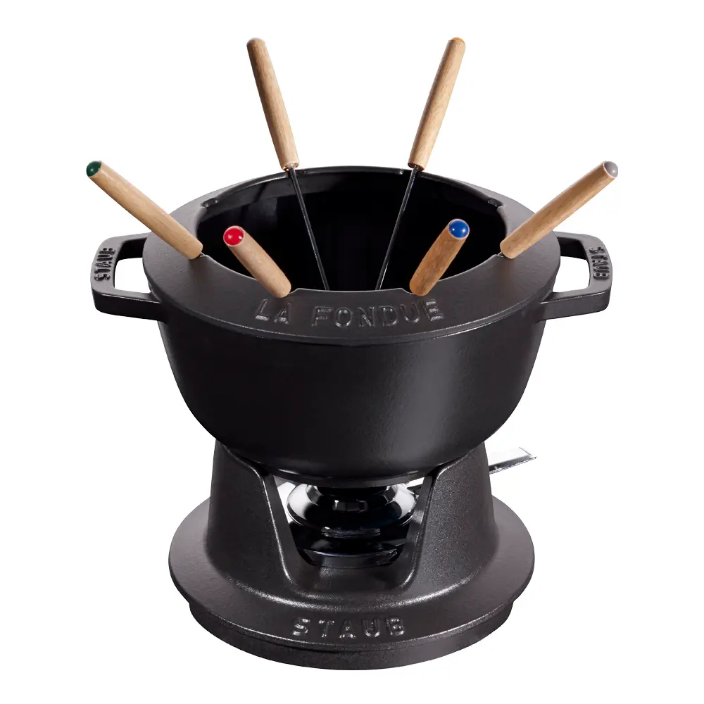 Fondue -setti 2,35 L valurauta Musta