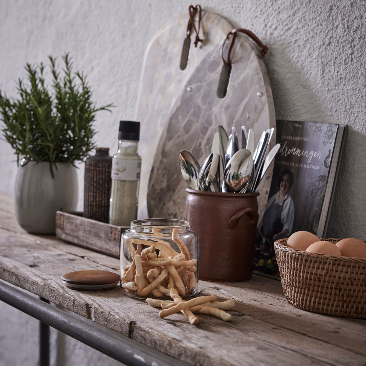 Lene Bjerre Norah korg 8,5x20,5 cm natur