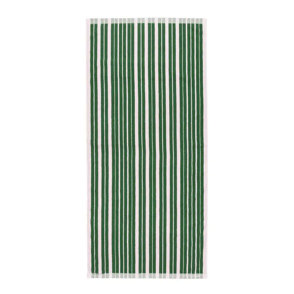 Raide badehåndkle 70x150 cm grønn/rosa