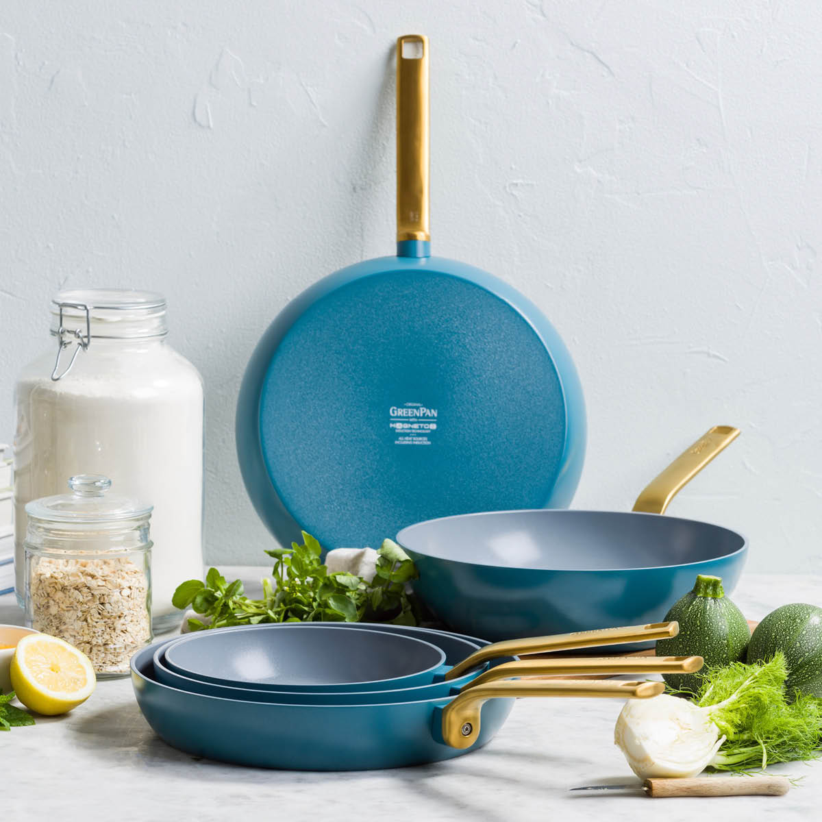 GreenPan Evolution paistinpannusetti 20+28 cm sininen