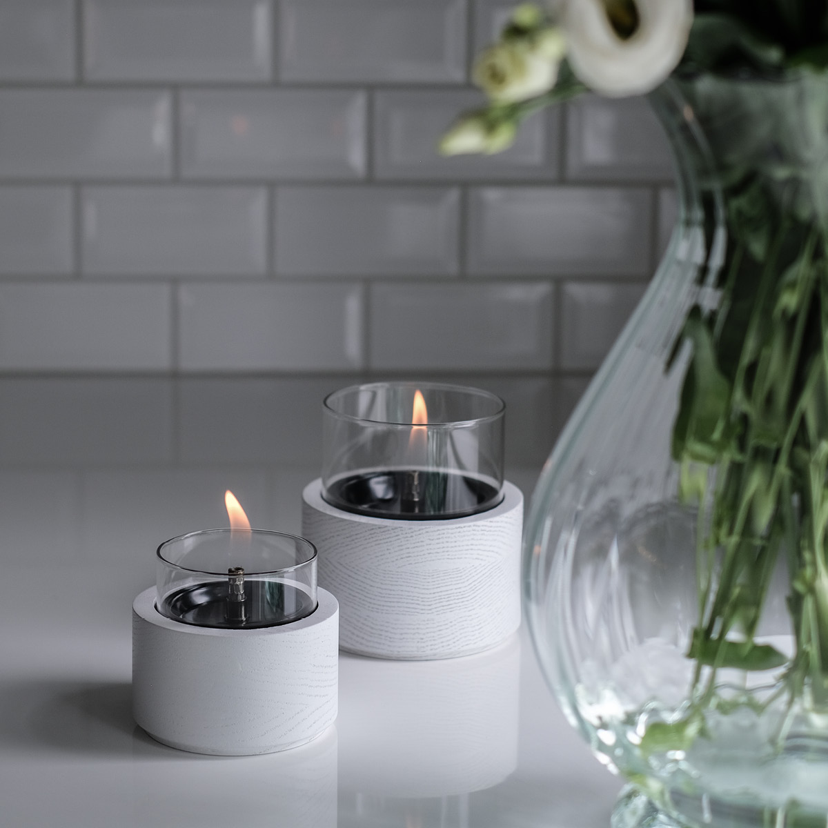 Tenderflame Lotus bordlykt 12 0,25L hvit