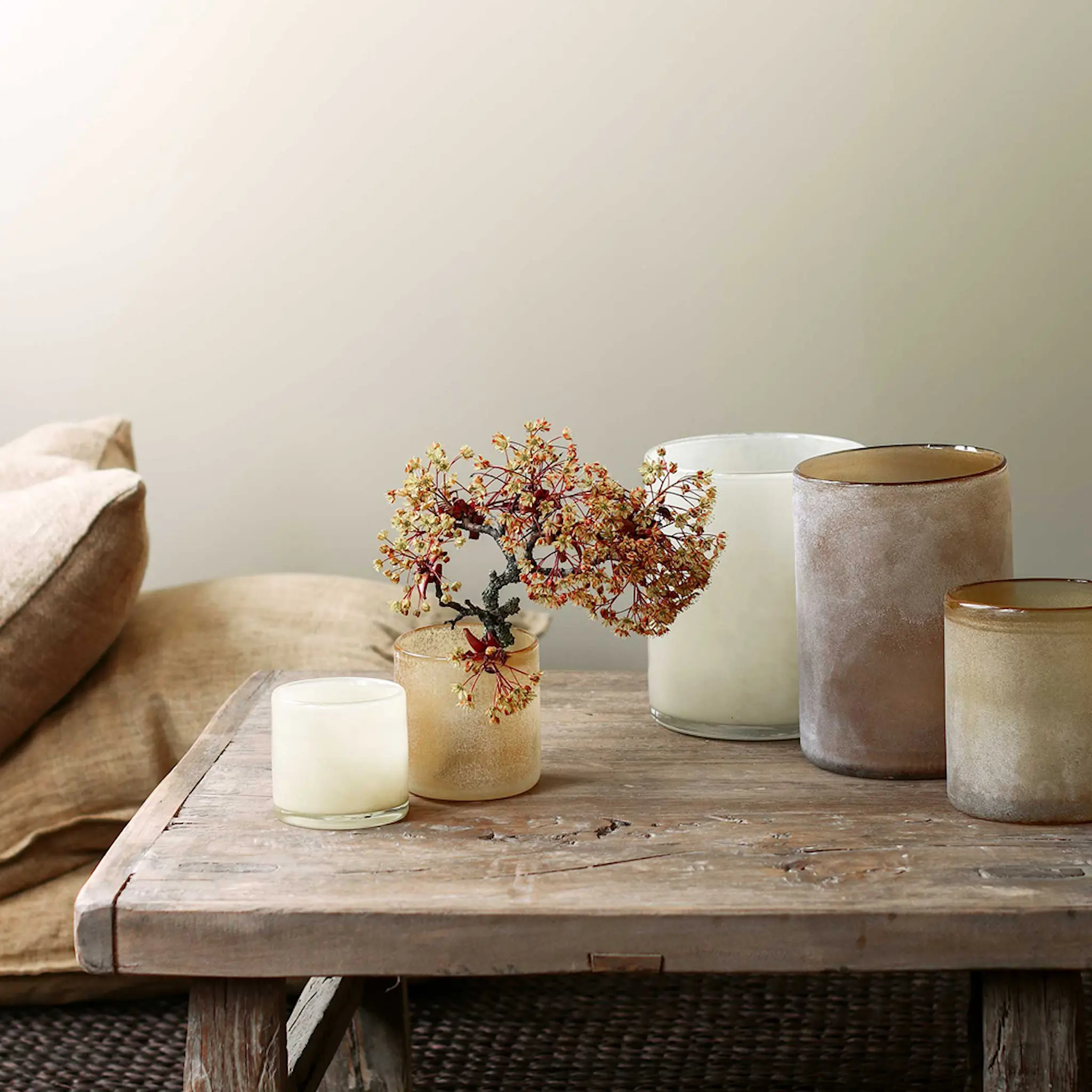 Tell Me More Frost Ljuslykta 12x12 cm Amber