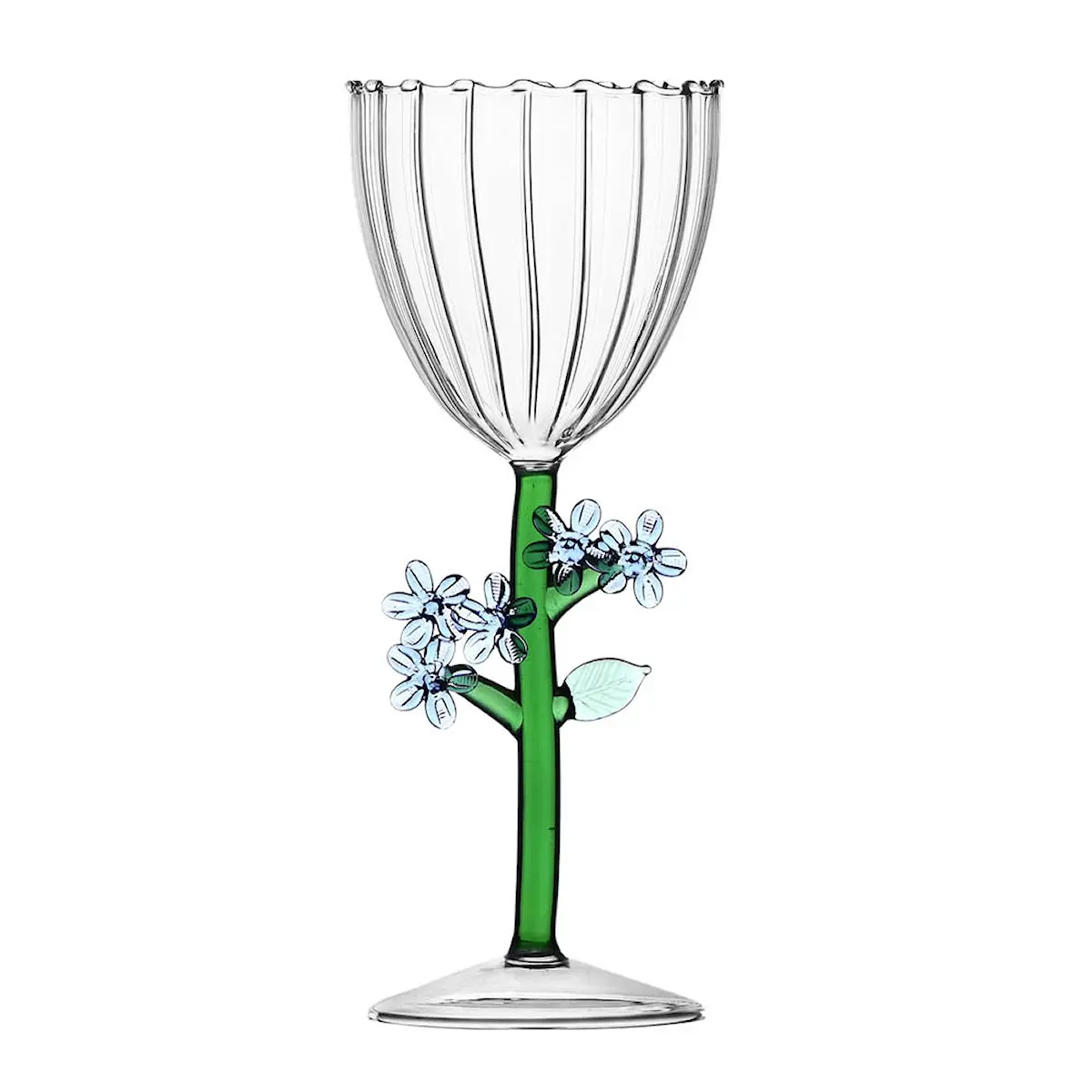Ichendorf Milano Botanica optiskt vinglas 28 cl ljusblå blomma